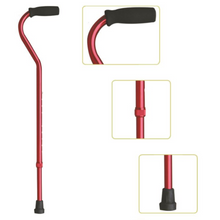 Load image into Gallery viewer, Height Adjustable Lightweight Offset Handle Walking Cane-Great Rehab Medical