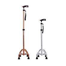 Load image into Gallery viewer, Medical four-legged walking stick for elderly foldable flexible walking cane free standing-Great Rehab Medical