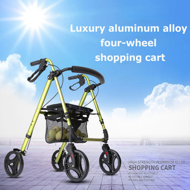Rollator walking aids with 4 wheels outdoor adjustable hopping cart-Great Rehab Medical