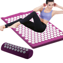 Load image into Gallery viewer, Acupressure Massage Mat Massager Cushion Mat Shakti Relieve Acupressure Mat Body Pain Acupuncture Spike Yoga Mat with Pillow-Great Rehab Medical