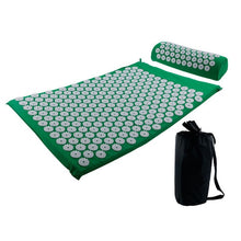 Load image into Gallery viewer, Eco Mat Acupressure Massager Natural Linen Cotton Acupuncture Mats +Pillow Back Reflexology Trigger Point Massage Stress Relief-Great Rehab Medical