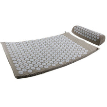 Load image into Gallery viewer, Eco Mat Acupressure Massager Natural Linen Cotton Acupuncture Mats +Pillow Back Reflexology Trigger Point Massage Stress Relief-Great Rehab Medical