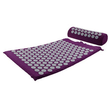 Load image into Gallery viewer, Acupressure Massage Mat Massager Cushion Mat Shakti Relieve Acupressure Mat Body Pain Acupuncture Spike Yoga Mat with Pillow-Great Rehab Medical