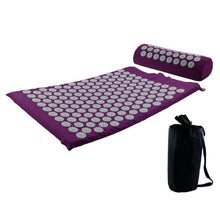 Load image into Gallery viewer, Acupressure Massage Mat Massager Cushion Mat Shakti Relieve Acupressure Mat Body Pain Acupuncture Spike Yoga Mat with Pillow-Great Rehab Medical