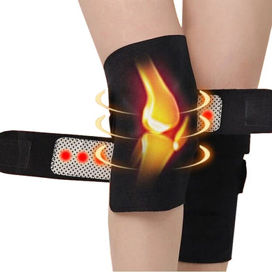 1 Pair Knee Brace Support Pads Adjustable Tourmaline self-heating magnetic therapy Knee Protective Belt Arthritis Knee Massager-Great Rehab Medical