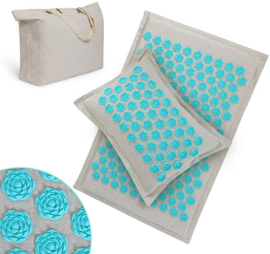 Massage Mat Acupressure Mat,Massage Mat Acupuncture Pillow Set Yoga Mat Needle Relieve Back and Relax Muscles-Great Rehab Medical