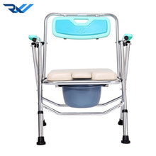 Load image into Gallery viewer, Aluminum alloy commode chair rehabilitation adjustable toilet bath chair with bedpan-Great Rehab Medical