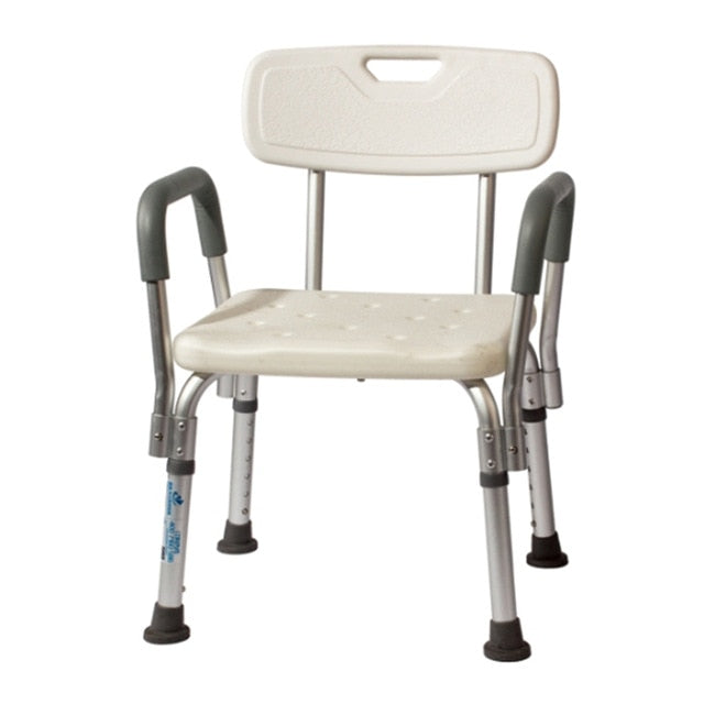 Comfortable bath chair with back plastic shower bench elderly potty co – Great Rehab Medical