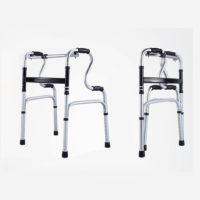 Two level handles folding walkers height adjustable aluminum alloy walking aid-Great Rehab Medical
