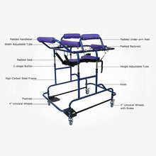 Load image into Gallery viewer, Anti-slip multifunctional hemiplegia rehabilitation walker adjustable walking aid exercise equipment-Great Rehab Medical