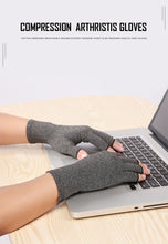 Load image into Gallery viewer, 1 Pair Compression Arthritis Gloves Wrist Support Cotton Joint Pain Relief Hand Brace Women Men Therapy Wristband-Great Rehab Medical