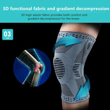 Load image into Gallery viewer, Knee Brace Compression Sleeve,Elastic Knee Wraps with Silicone Gel & Spring Support,Medical Grade Silicone Knee Protector for Me-Great Rehab Medical