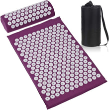 Load image into Gallery viewer, Massager Cushion Acupuncture Massage Yoga Mat with Pillow Relieve Stress Back Body Pain Spike Mat Acupuncture Mat-Great Rehab Medical