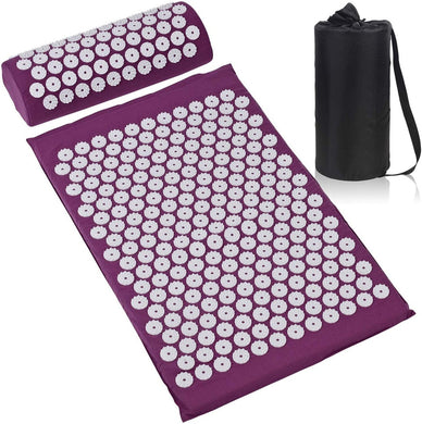 Massager Cushion Acupuncture Massage Yoga Mat with Pillow Relieve Stress Back Body Pain Spike Mat Acupuncture Mat-Great Rehab Medical