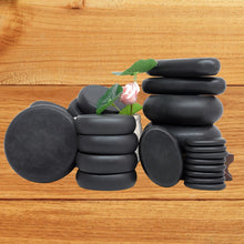 Load image into Gallery viewer, 24pcs/set Hot Massage Energy Body Basalt Stone set Beauty Salon SPA with Thick Canvas Heating bag healthcare back pain relieve-Great Rehab Medical