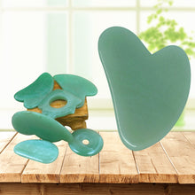 Load image into Gallery viewer, Hot Massage Tool Guasha Board Natural green jade scraping plate scraper stone massager thin slimming face v-line beauty-Great Rehab Medical