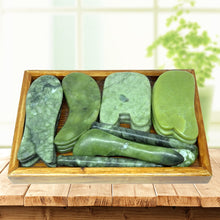 Load image into Gallery viewer, Green stone Roller Slimming Face Massager Lifting Tool Natural stoneFacial Massage Roller Stone Skin Massage Beauty Care GUASHA-Great Rehab Medical