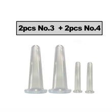 Load image into Gallery viewer, 2pcs/4pcs Jar for Massage Body Cups Silicone Vacuum Cupping Ventosas vacuum bank Weight massage Cupping Apparatus vacuum cans-Great Rehab Medical