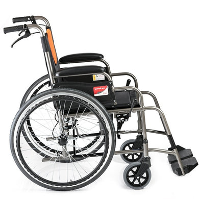 Strengthen the aluminum alloy wheelchair high load-bearing trolley for the elderly lightweight folding transport tool-Great Rehab Medical