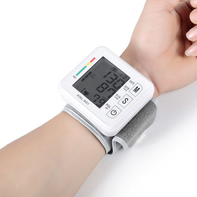 Wrist Sphygmomanometer Blood Presure Meter Monitor Heart Rate Pulse Portable Tonometer BP Pulse Meter BP Monitor Portable-Great Rehab Medical