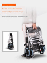 Load image into Gallery viewer, Thickened aluminum alloy manual wheelchair with strong load-bearing capacity folding light walking stick for the elderly-Great Rehab Medical