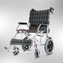 Load image into Gallery viewer, Easy to carry manual wheelchair for the elderly portable aluminum alloy walking stick folding light mobility trolley-Great Rehab Medical