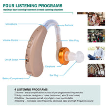 Load image into Gallery viewer, Digital Hearing Aid Voice Sound Amplifier Hearing Aids Behind Ear Adjustable Hearing Enhancement Device For The Elderly Deafness-Great Rehab Medical