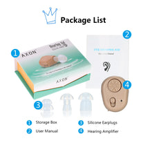 Load image into Gallery viewer, K-86 Digital Ear Hearing Amplifier Mini Hearing Aid ITC Volume Control Personal Sound Amplifier Enhancer Hearing Aid 3 Earplug-Great Rehab Medical