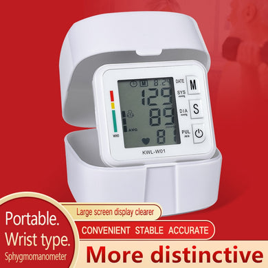 Tonometer Automatic Wrist Blood Pressure Monitor Meter Digital lcd Sphgmomanometer Heart Rate Pulse Meter BP Monitor Portable-Great Rehab Medical