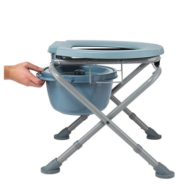 Home care portable easy space-saving folding toilet commode chair for elderly and disabled-Great Rehab Medical