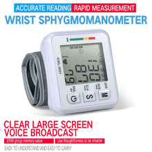 Load image into Gallery viewer, Medical Equipment LCD Automatic Digital Wrist Blood Pressure Monitor
 Bp Tonometer Sphygmomanometer Tensiometer Tansiyon Aleti
