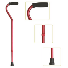 Load image into Gallery viewer, Height Adjustable Lightweight Offset Handle Walking Cane-Great Rehab Medical
