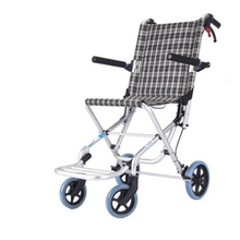 Load image into Gallery viewer, Light aluminum alloy wheelchair durable folding super light walking stick multi-functional home old children&#39;s trolley-Great Rehab Medical
