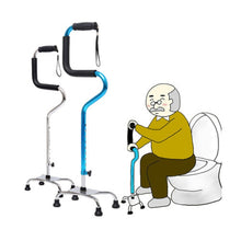 Load image into Gallery viewer, Old man health care arm support walking stick medical walking cane with 4 legs-Great Rehab Medical
