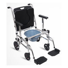 Load image into Gallery viewer, Home care toilet chair medical adults and elderly folding adjustable commode chair with wheels for disabled-Great Rehab Medical
