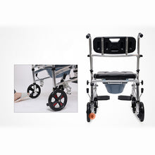 Load image into Gallery viewer, Home care toilet chair medical adults and elderly folding adjustable commode chair with wheels for disabled-Great Rehab Medical
