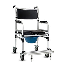 Load image into Gallery viewer, Hot sale dult bath toilet potty disabled commode chair with wheels and foot pedal-Great Rehab Medical
