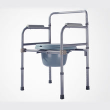 Load image into Gallery viewer, Hospital and hone care commode chair adjustable foldable commode bath toilet chair for patients with castor and wheels-Great Rehab Medical
