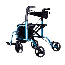 Load image into Gallery viewer, Aluminum folding rollator walker drive european style walking aids with seat and bag-Great Rehab Medical
