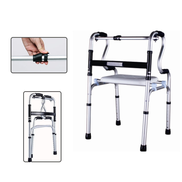 Adjustable and folding walking aids with shower chair aluminum alloy medical walker for elderly-Great Rehab Medical