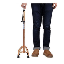 Load image into Gallery viewer, Medical four-legged walking stick for elderly foldable flexible walking cane free standing-Great Rehab Medical
