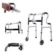 Load image into Gallery viewer, Foldable and adjustable walkers alunimun frame elderly walking aid for adults with wheels-Great Rehab Medical
