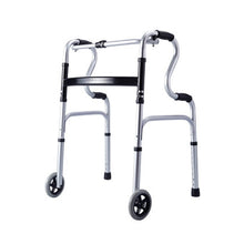 Load image into Gallery viewer, Foldable and adjustable walkers alunimun frame elderly walking aid for adults with wheels-Great Rehab Medical
