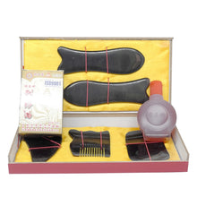 Load image into Gallery viewer, Wholesale &amp; Retail Traditional Massage hard box kit 5pcs/set +1pcs chart +1bottle guasha oil 100% ox horn-Great Rehab Medical
