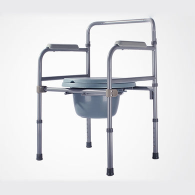 Home care adult adjustable potty bedside foldable commode chair for elderly or disabled-Great Rehab Medical