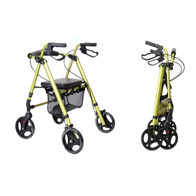 Shopping cart rollator walking aids 4 wheels outdoor adjustable aluminum alloy for old man-Great Rehab Medical