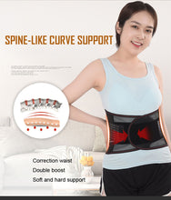 Load image into Gallery viewer, Adjustable Tourmaline Self Heating Steel Bone Back Lumbar Waist Support Belt Brace Orthopedic Posture Corrector Belt 3pcs Pad-Great Rehab Medical
