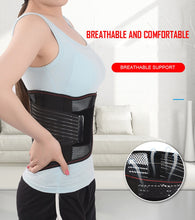 Load image into Gallery viewer, Adjustable Tourmaline Self Heating Steel Bone Back Lumbar Waist Support Belt Brace Orthopedic Posture Corrector Belt 3pcs Pad-Great Rehab Medical
