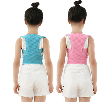 Children Back Posture Corrector Support Spine Waist Straps Comfortable Shoulder Lumbar Posture Correction Pink Blue Color-Great Rehab Medical