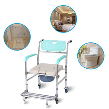 Load image into Gallery viewer, Bedside bath chair foldable disabled commode chair with bedpan for elderly-Great Rehab Medical
